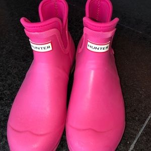 HUNTER Pink Rain Boots